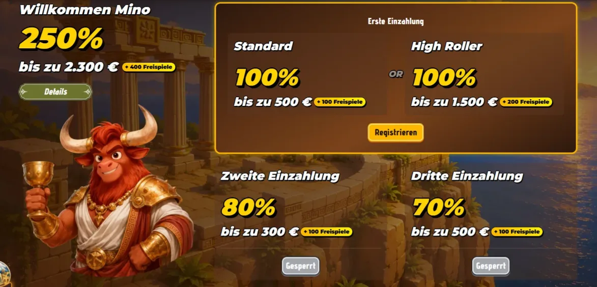 Mino Casino Bonus